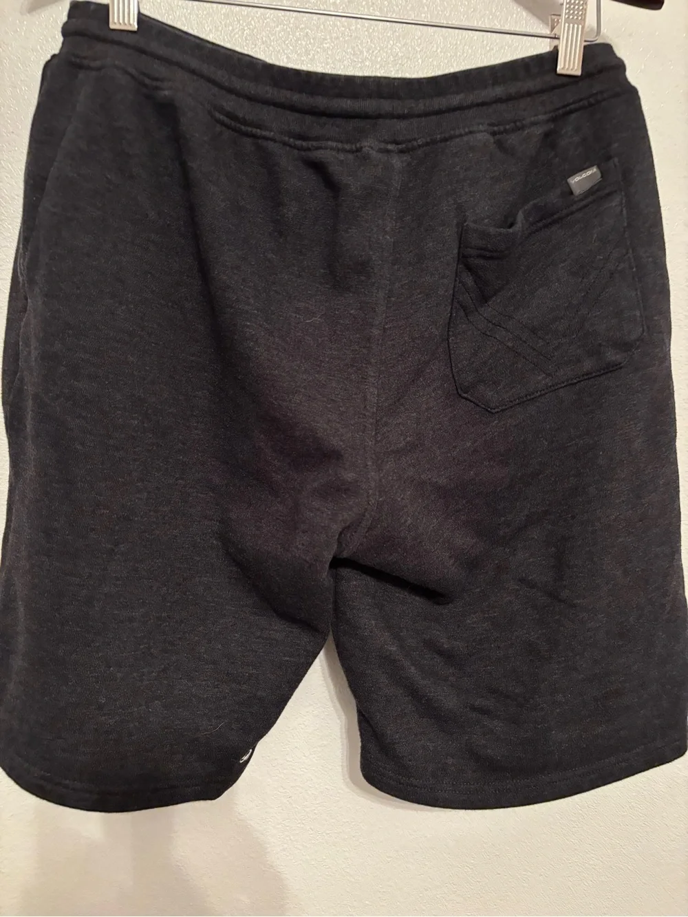 Volcom Black fleece  Drawstring Men's Shorts with White Logo L